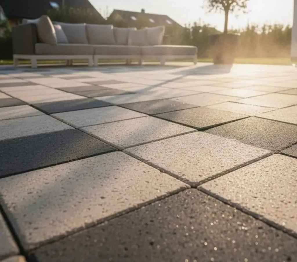 Professionelle Steinreinigung in Hannover von den Steinbotschafter für saubere Terrassenplatten